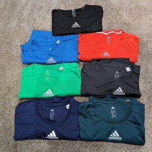 Adidas Climalite Running Tees 100% Polyester Men's Medium